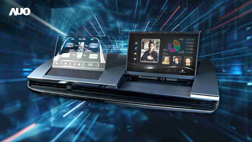 糖果派对Micro LED Display HMI解决方案打造透明Micro LED前座仪表，，，呈现信息并保留驾驶视野开阔；亦为副驾驶座乘客打造收放自如的Micro LED屏幕，，在不影响显示质量的前提于显示区内建镜头，，，让用户能与视讯对象直接眼神接触，，，提供绝佳的双向沟通体验