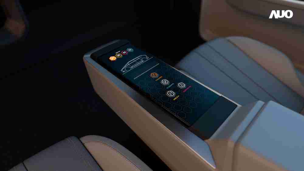 糖果派对以人性化设计打造多变形态中控显示(Morphing Center Control)，，，，不使用时仅平面显示信息，，进行操作时，，，显示器则会动态隆起，，转变成3D实体按钮，，，并有触觉回馈，，，，展示人机互动新体验